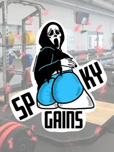 High Quality Spooky Gains Decorative Stickers - Scratch & Tear Proof, UV & Water Resistant, 4.5 inch