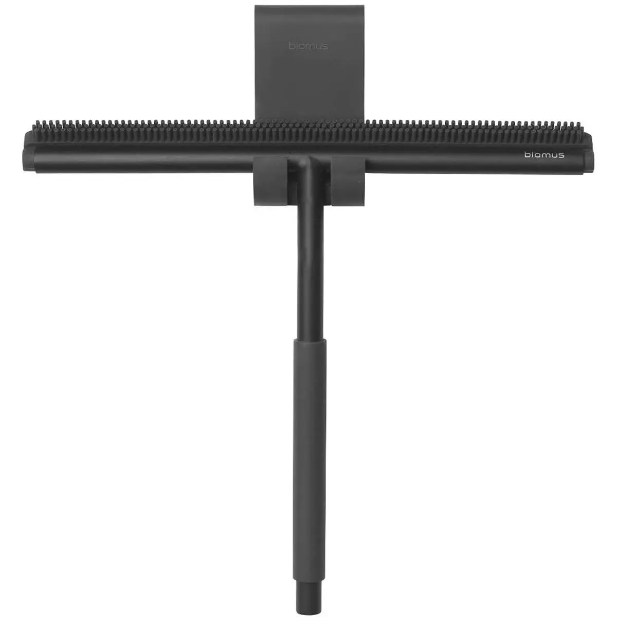 212 MAIN Blomus Modo Shower Squeegee Scraper - Black, Rubber-Silicone Blade, Steel Construction for Streak-Free Glass Cleaning