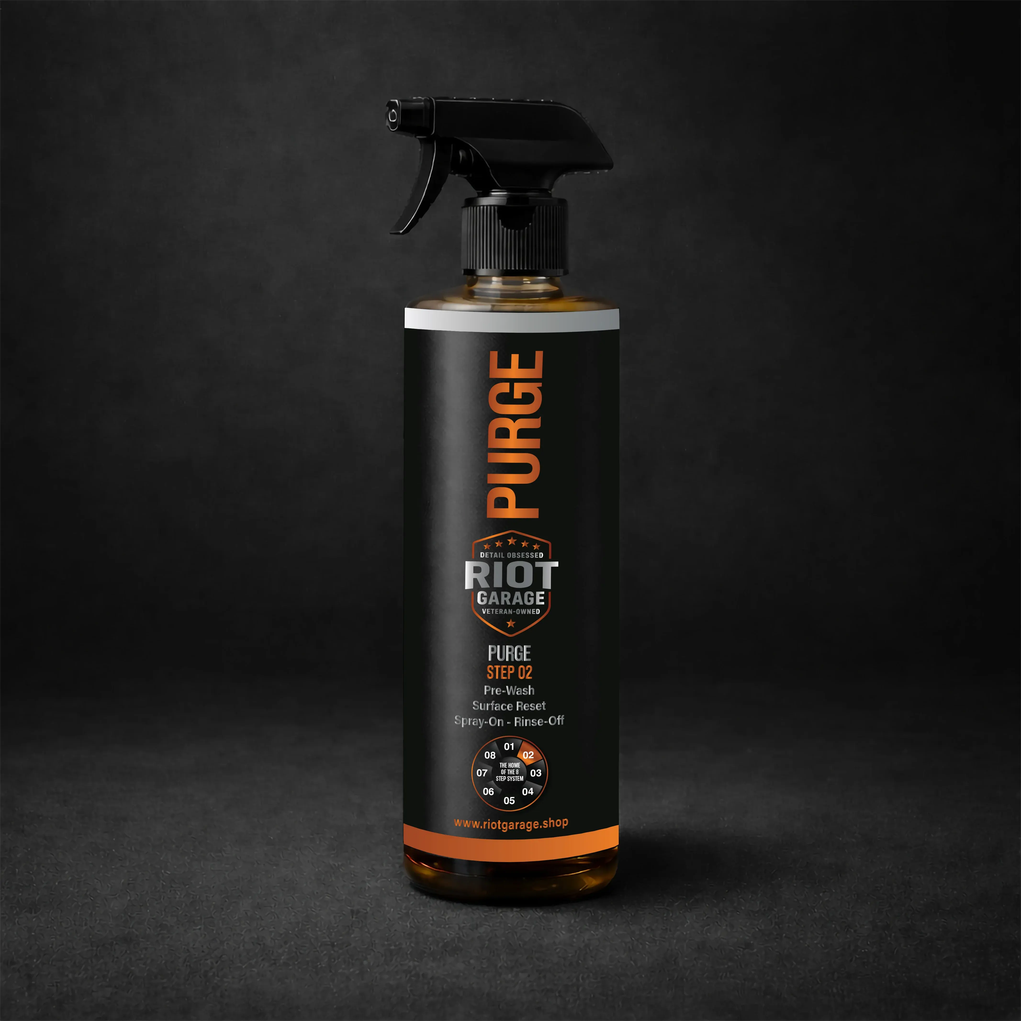 Riot Protocol Step 02 PURGE APC Surface Cleaner Spray - Fast-Action Pre-Cleaner for Cars/Motorcycles Automotive Exterior Surfaces