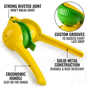 Lemon Squeezer - Handheld Lemon Juicer Squeezer - Easy to Use Citrus Juicer - Manual Press for Extracting the Most Juice Possible - Extracts Ever Fruit Kitchen