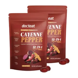 12-in-1 Cayenne Pepper SoftgelsSupplement-Heart Health, Blood Pressure &Circulation Support with Hawthorn, BerberineGrape Seed, Beet Root & Turmeric