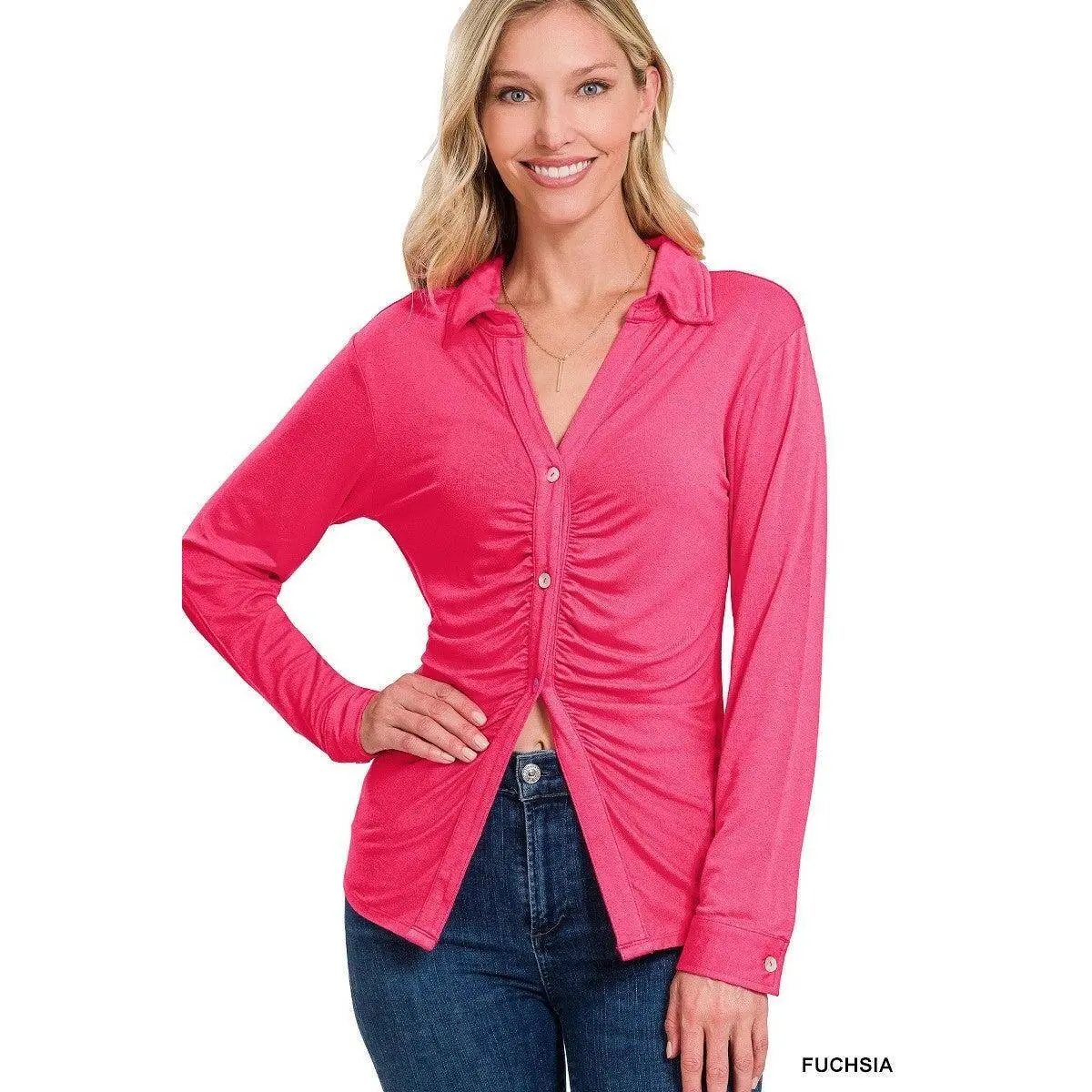 Stretchy Ruched Shirt