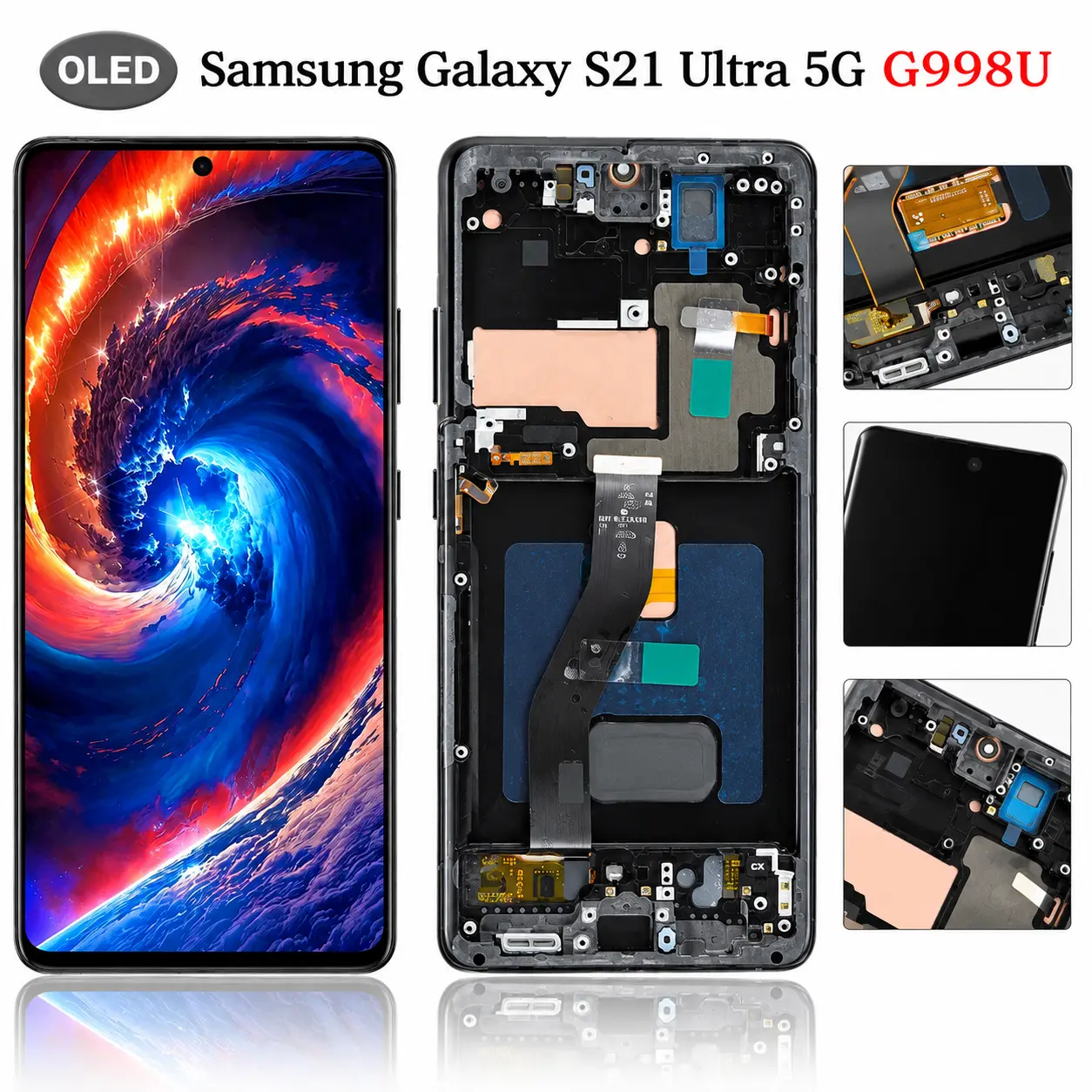 For Samsung Galaxy S21 Ultra OLED Display LCD Screen Assembly