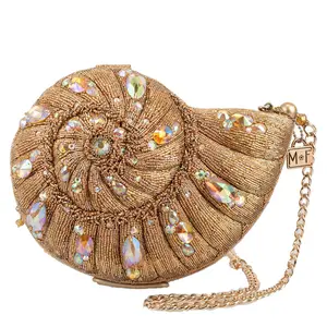 Gold Coast Sea Shell Shaped Crossbody Handbag Authentic Mary Frances Purse