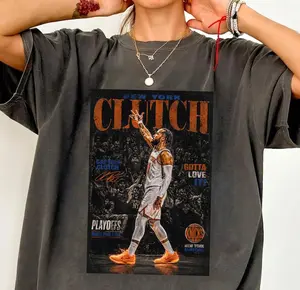 Vintage Jalen Brunson Graphic TShirt, NY Captain Clutch, Vintage 90s Bootleg Basketball Tee, NY Hoops Fan Gift