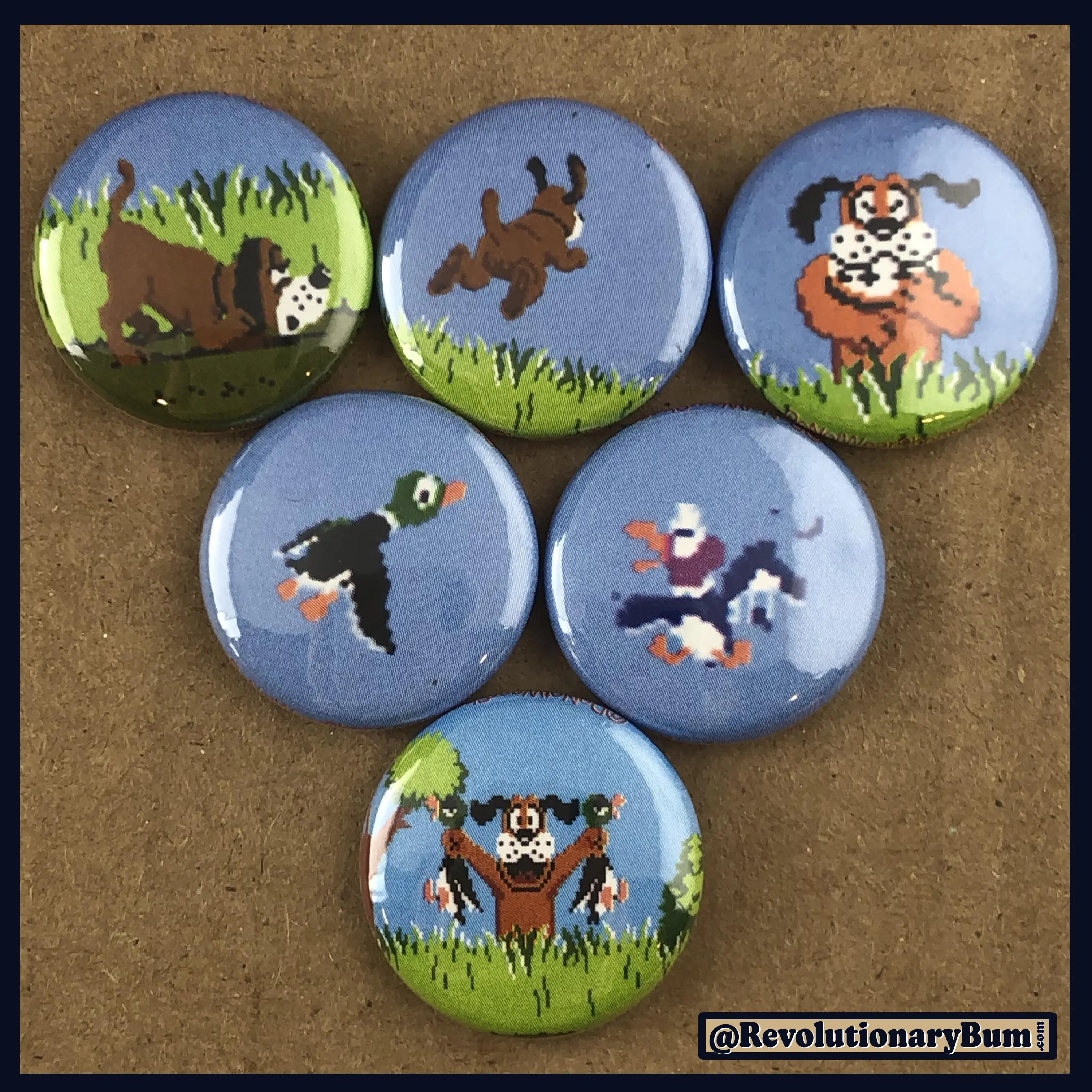 Duck Hunt -Buttons- 6 Pack