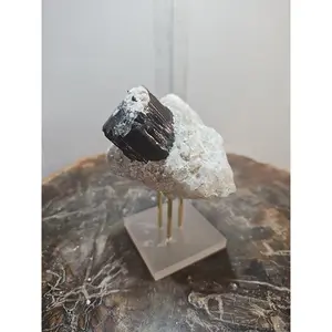Rough Black Tourmaline Crystal, 1.11 lbs Natural Striated Mineral Specimen for Protection, Grounding, and EMF Shielding for Collectors, Protection And Grounding Crystal