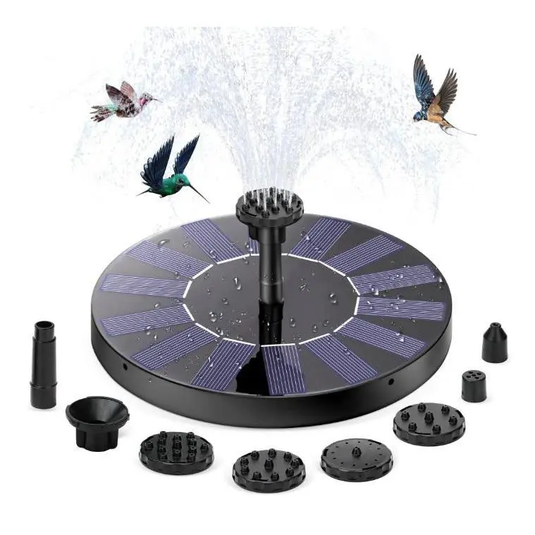 Solar Panel Kit Water Pump Solar Fountain Pump for Bird Bath,Water Fountain  Solar Powered Fountain Pump ,Outdoor Watering Submersible Pump for Pond, Pool, Garden, Fish Tank