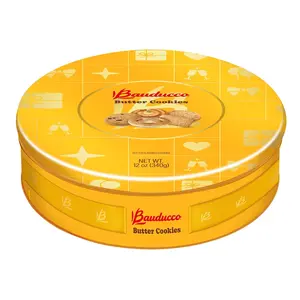 Assorted Butter Cookies Tin, 12 oz (1) – Traditional Shortbread Style Cookies, Perfect Holiday Gift or Sweet Snack Treat  No Artificial Colors