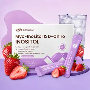 Lifefriend Hormone Balance Drink Mix for Women – Inositol Powder Strawberry Flavor Drink with 2000mg Myo-Inositol + D-Chiro 40:1 Ratio, Vitamin D, Folate, Cycle Support, Energy & Mood