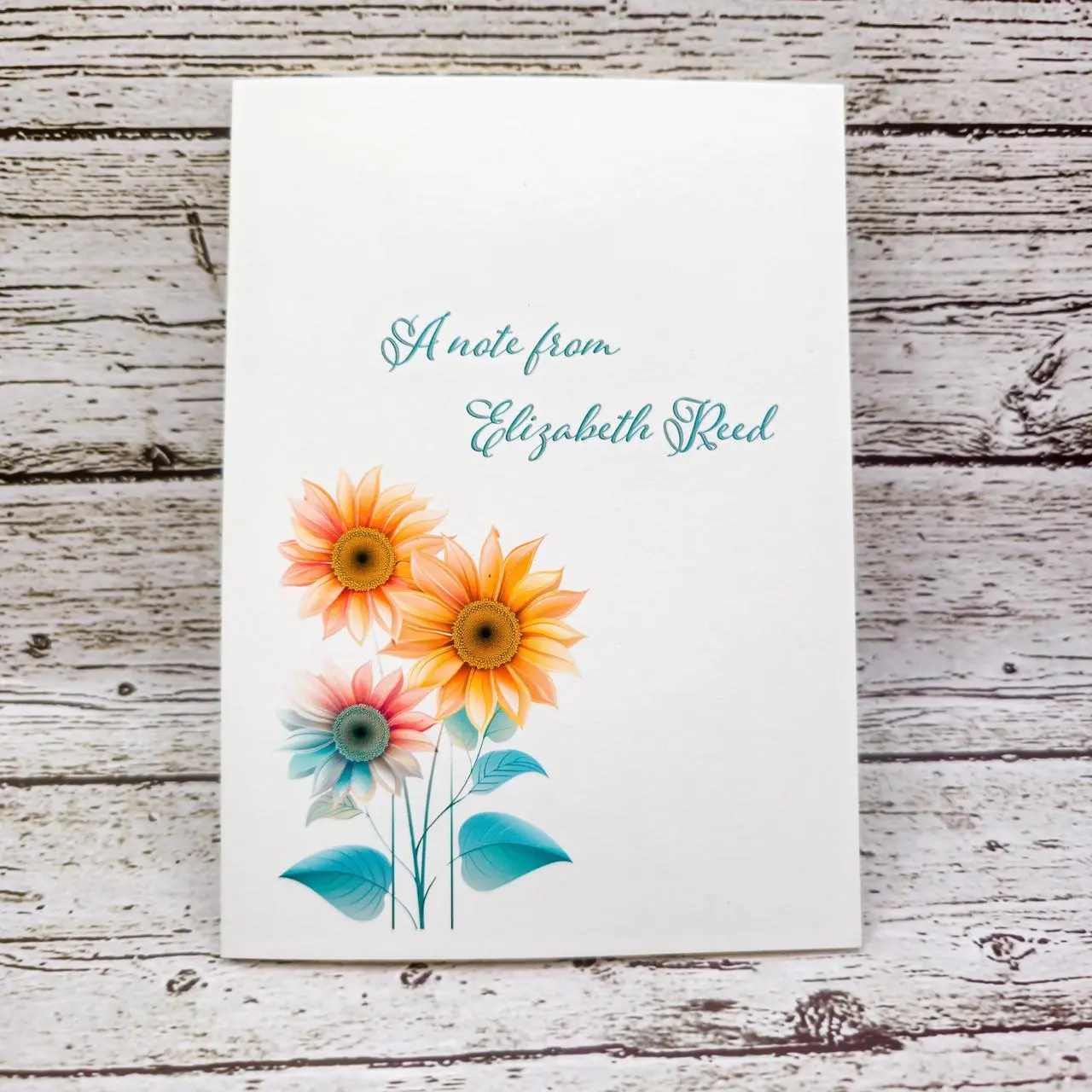 Personalized Set of Notecards with Envelopes Pastel Sunflowers High-Quality Art Paper Folded Size 4.5 x 6.25 Inches Perfect for Thank You Notes Birthday Cards Anniversary Cards Holiday Greetings Invitations General Correspondence