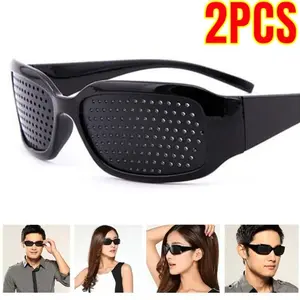 2 Pair Small hole Glasses Eyes Correction Exercise Eyesight Care Improvement