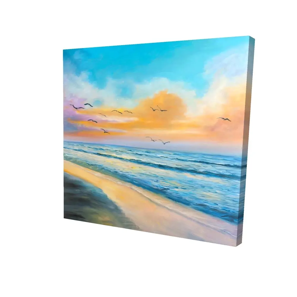 Begin Home Decor 2080-2424-CO61 24 x 24 in. Breathtaking Tropical Sunset Canvas - Sea Bedroom Decor