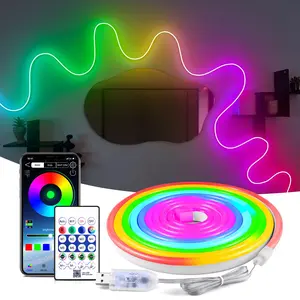 USB Powered LED Strip Light, RGBIC LED Strip Light, Waterproof LED Strip Light, APP Control LED Strip Light for Living Room, Bedroom, Holiday Decoration