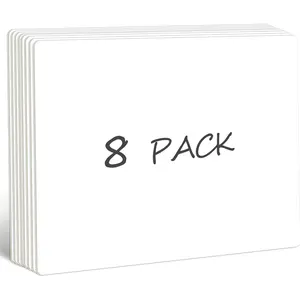 8 Packs Small Whiteboards, Double Sided Dry Erase Blank Board, Writable and Erasable White Board for Office, , Classroom, Math, Drawing (Each Measures 12" x 9")