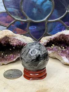 Black Tourmaline in Quartz Spheres