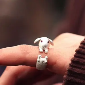 Bunny Hug Open Ring – Adjustable, Minimal & Softly Cute