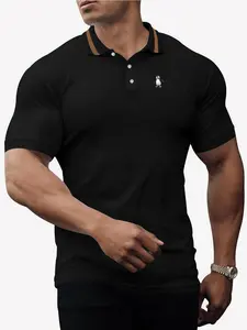 Men's Large Size Business Casual Polo Shirt, Classic Cartoon Penguin Print, Soft Breathable Fabric, Perfect for Home Leisure Outdoor Sports Gift
