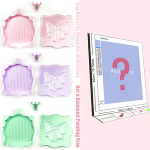 New Butterfly Magnetic Drill Bit Holder Buy A Diamond Tray, Get A Diamond Painting Free! 3d-Printed Diamond Painting Boat-Shaped Tray, Diamond Sifting Tray, Funnel Tray, Diy Multi-Functional Storage Tray.