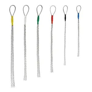 Cable Pulling Socks Steel Galvanized Mesh Puller Tools Accessories Antislip Pipe Conduit Cable Puller Grips Net Cover For 4-25mm