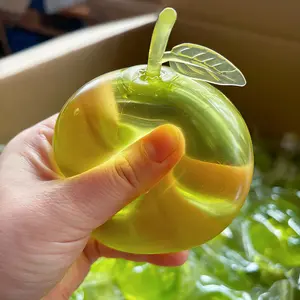 Green Apple Maltose Squishy - Indent Slow Rebound Fidget Toy | Realistic Fruit Stress Ball for Gift to Kids or Adults