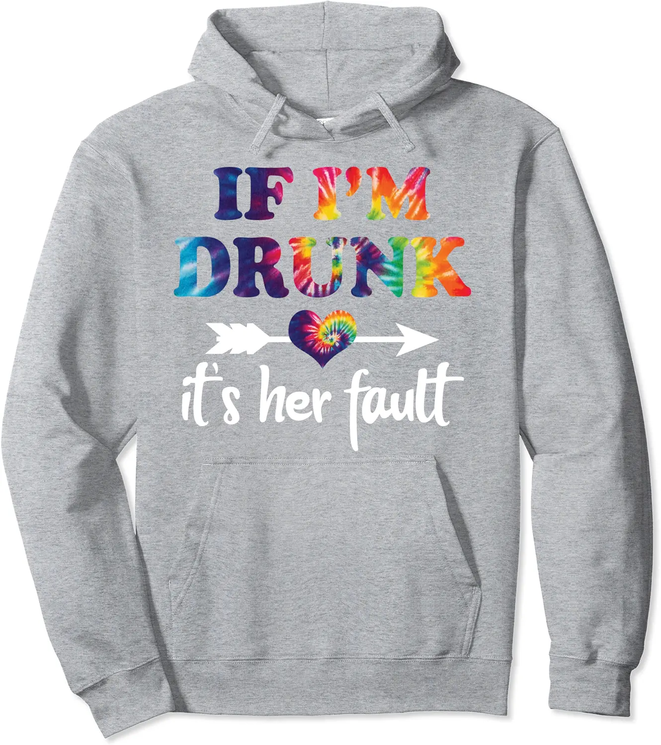 If I'm Drunk It's Her Fault Drinking Bestie Tie Dye Matching Pullover Hoodie - Jacobjbt Shop 74B091QLQZVT