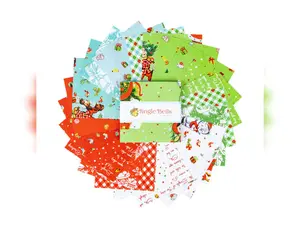 Jingle Bells | 5" Charm Pack by Lindsay Wilkes for Riley Blake | 42pc