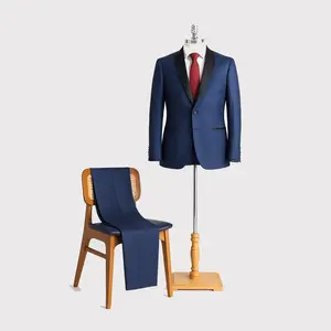 Gianco Ferro Men's 2-Piece Slim Fit Plaid Suit - Premium Stretch Fabric for Wedding & Business (True US Sizing)