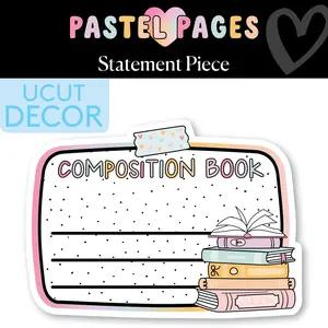 Boho Pastel Composition Notebook Statement Piece | Pastel Pages
