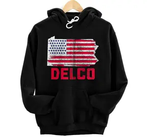 Delco American Flag Patriotic Delaware County Vintage Pride  Hoodie, Sweatshirt, T-Shirt