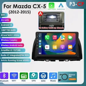 10.1'' Android OS Car Intelligent System, Multimedia Player Stereo Radio with CarPlay & WIFI, Compatible with Mazda CX-5 (2012-2015)