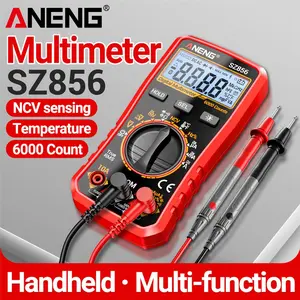 ANENG SZ856 True RMS Digital Multimeter, 6000 Counts Auto-Ranging Multimeter with NCV Non‑Contact Voltage, Measures AC/DC Voltage/Current, Resistance, Temperature, Continuity & Diode for Electricians & DIYers