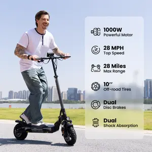 【Off-road】M8/M9 Electric Scooter, 25/28 Miles Long Range & 25/28 MPH Top Speed E Scooter, 9.3/10" Offroad Pneumatic Tire Scooter for Adults with Turn Signals, Dual Braking Folding Electric Scooter, APP, 500/1000W Motor