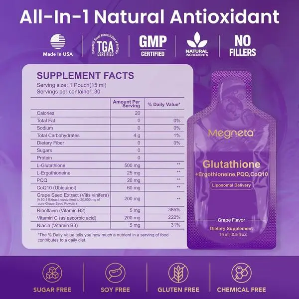 glutathione with coq10 and pqq Solaray PQQ CoQ-10 with NAC & Glutathione, 30 VegCaps : Target main image 0