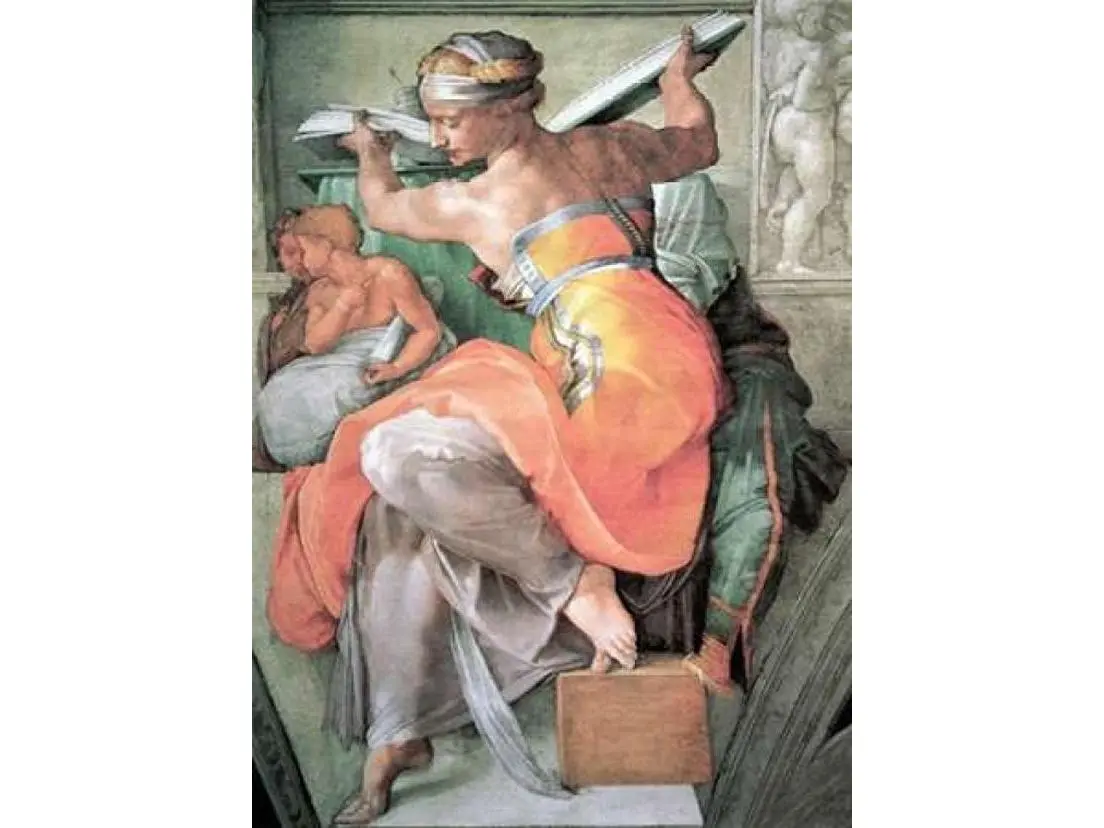 Michelangelo The Libyan Sibyl Wall Decor Poster Print - Bentley Global Arts PDX373595LARGE, 18x24 Large Size