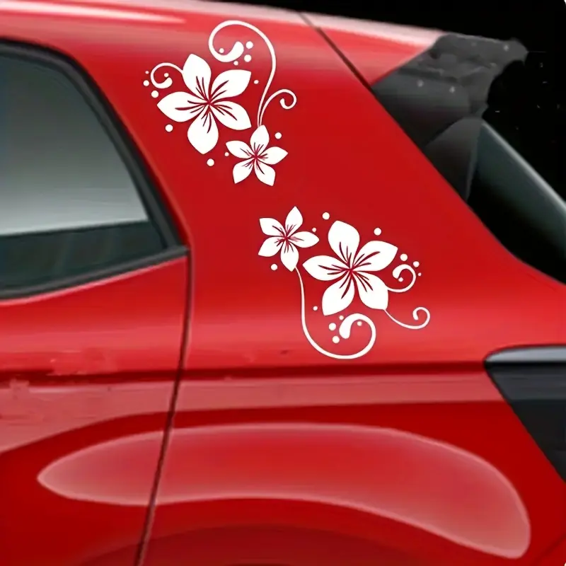 1PC Gentle Eye-Catching Romantic Retro Floral Vine Logo Decor Sticker, Car Decals, Car Decorative Sticker, Car Stickers, Stick on items or home soft furnishing. Fills romantic retro cool atmosphere, making style stand out instantly, Side Decals