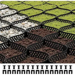 Father's Day Gift VEVOR Gravel Grid, 2 Inch Depth, 32.81 x 9.84 FT / 10000 x 3000 mm, 1880 LBS Per Sq ft Grass Ground Retainer, Permeable Geo Grids Driveway Stabilization, for Garden, Patio, Walkway, RV Parking Slopes