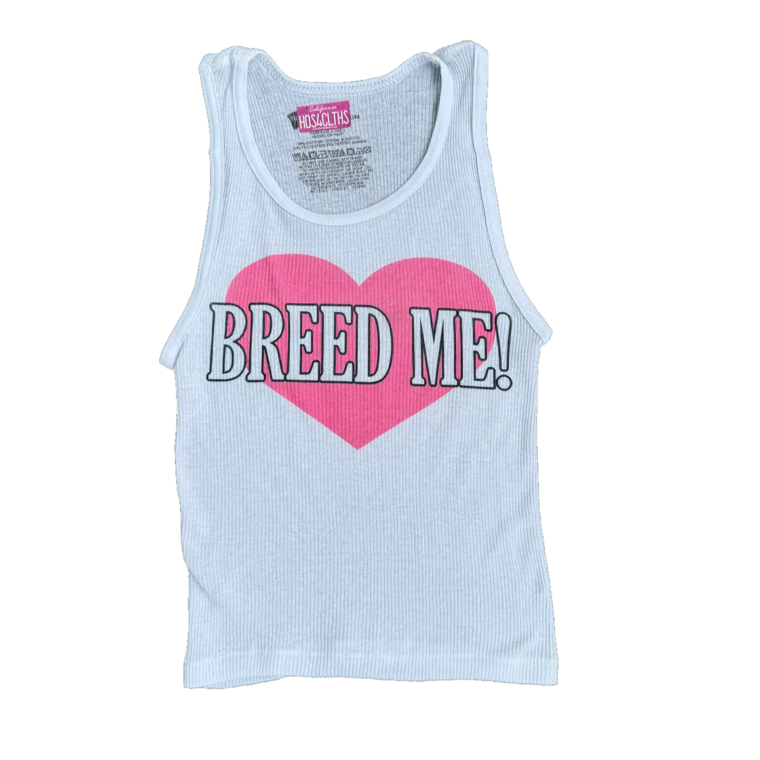 Going Our Bar Top Pink Heart Version Bread Me Tank Top Ribbed Crop Top Graphic Tank 2000s Y2K Fratty