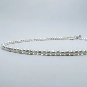 PEARLISM AAAA Freshwater AK Pearl Set Full String Necklace and Bracelet (3.5-4mm)- AFAS004