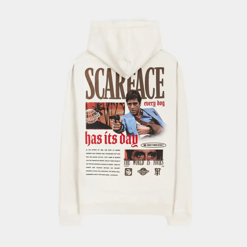 Scarface Movie Tony Montana Graphic Sweatshirt Hoodie Menswear Size Large