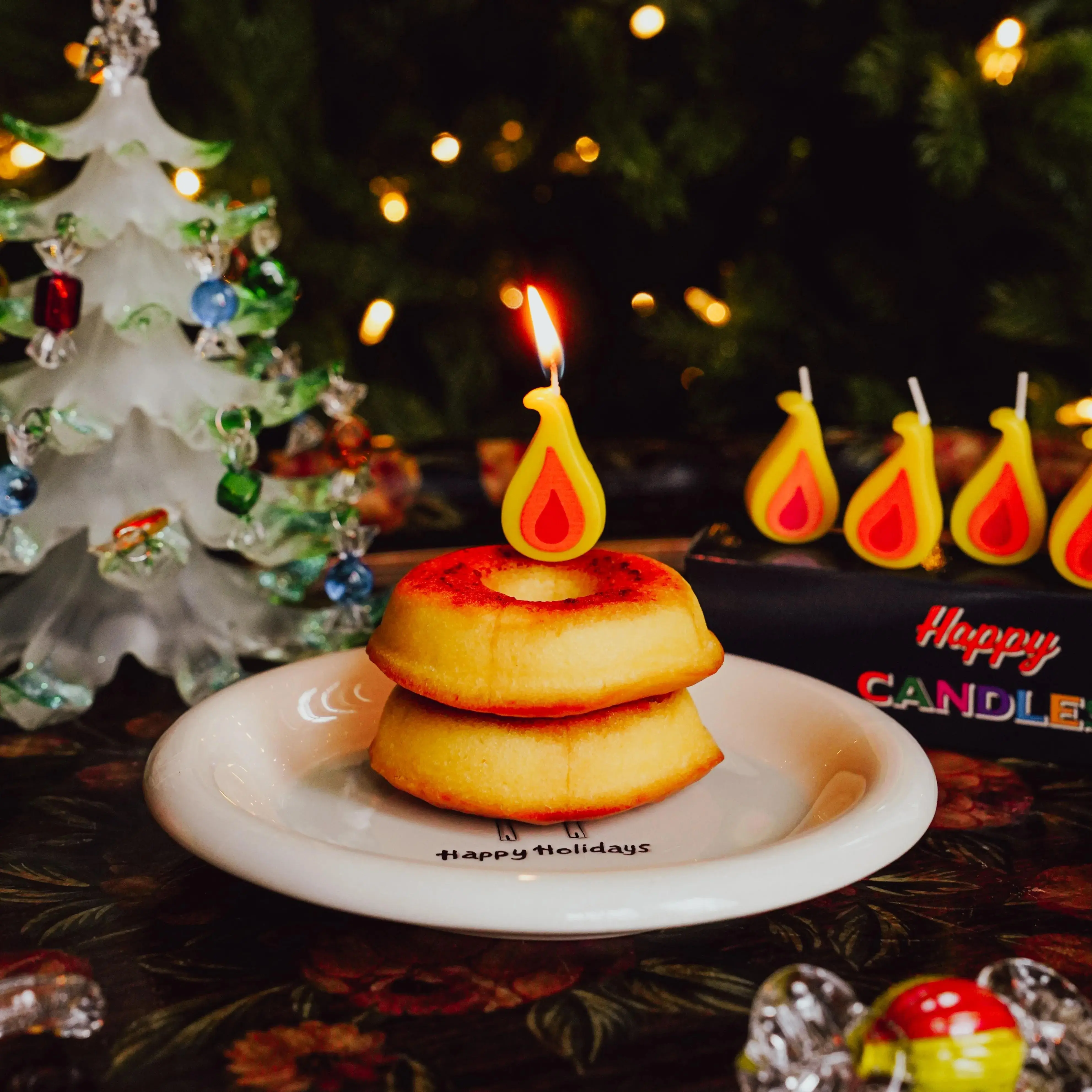 Wiggle Wiggle Birthday Candles - Korean INS Style Trendy Design, Set of 5 Unique Fire Candles for Cakes