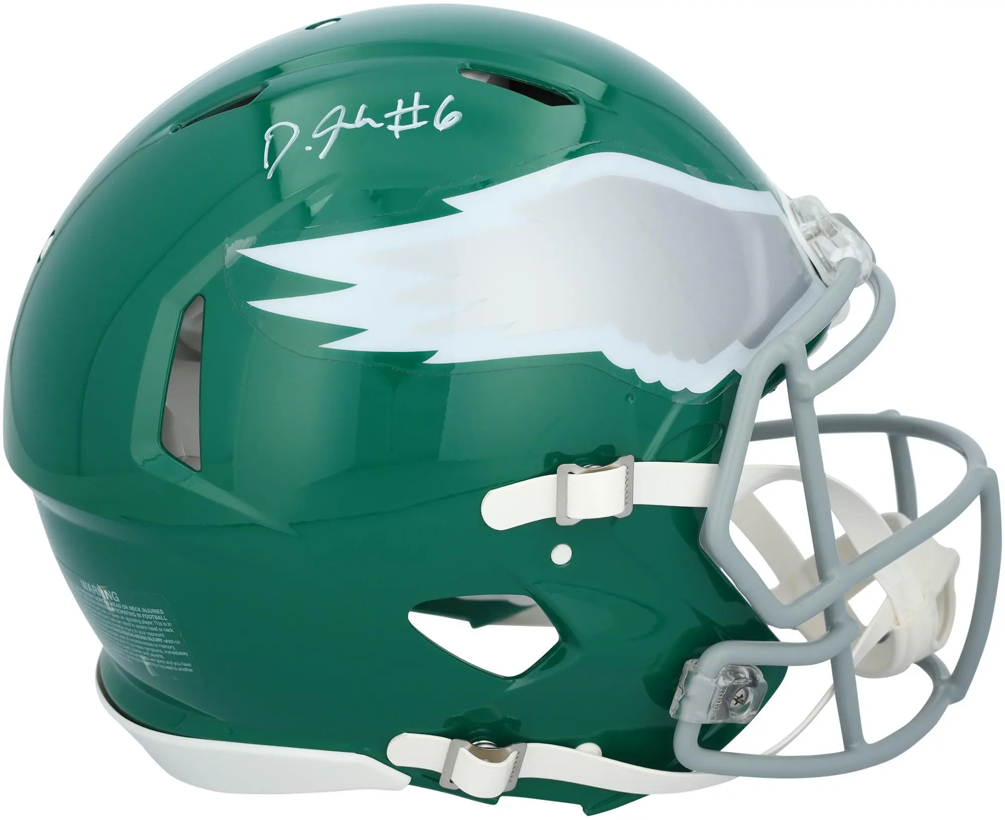 DeVonta Smith Philadelphia Eagles Autographed Riddell Kelly Green Speed Authentic Helmet - Fanatics Authentic Certified