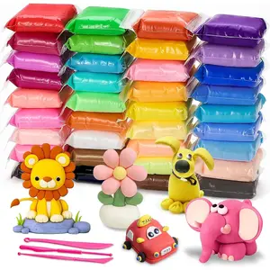 Colorful Clay 36 Colors + Accessories Set, Creative Craft Kit, Perfect Holiday Gift Choice, Indoor Play Dough Toy Kit Suitable for Kids Aged 3 Years & Up