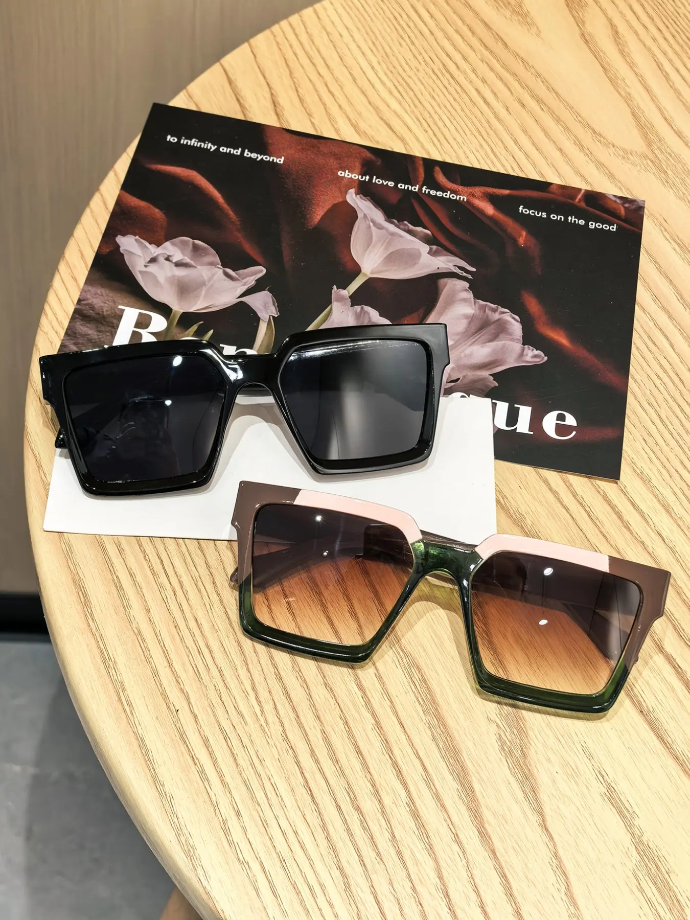 Women's Vintage Rectangular Sunglasses, Colorblock Design, PC Frame, Ideal for Daily Wear, Photography, Travel, Beach, All Seasons, Vintage Rectangle Shades