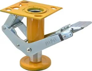 ALBION Retractable Floor Lock for 6" Diameter Caster Wheels - 7-1/4" Mounting Height, 1-1/2" Retracted Clearance, Model 16LE0680