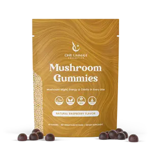 Halal Certified Mushroom Gummies - All-in-One Daily Mushroom Supplement Gummy - Vegan, Easy Digestion, & High Absorption - Comprehensive Blend with Chaga, Lions Mane, Reishi, Cordyceps - 60 ct