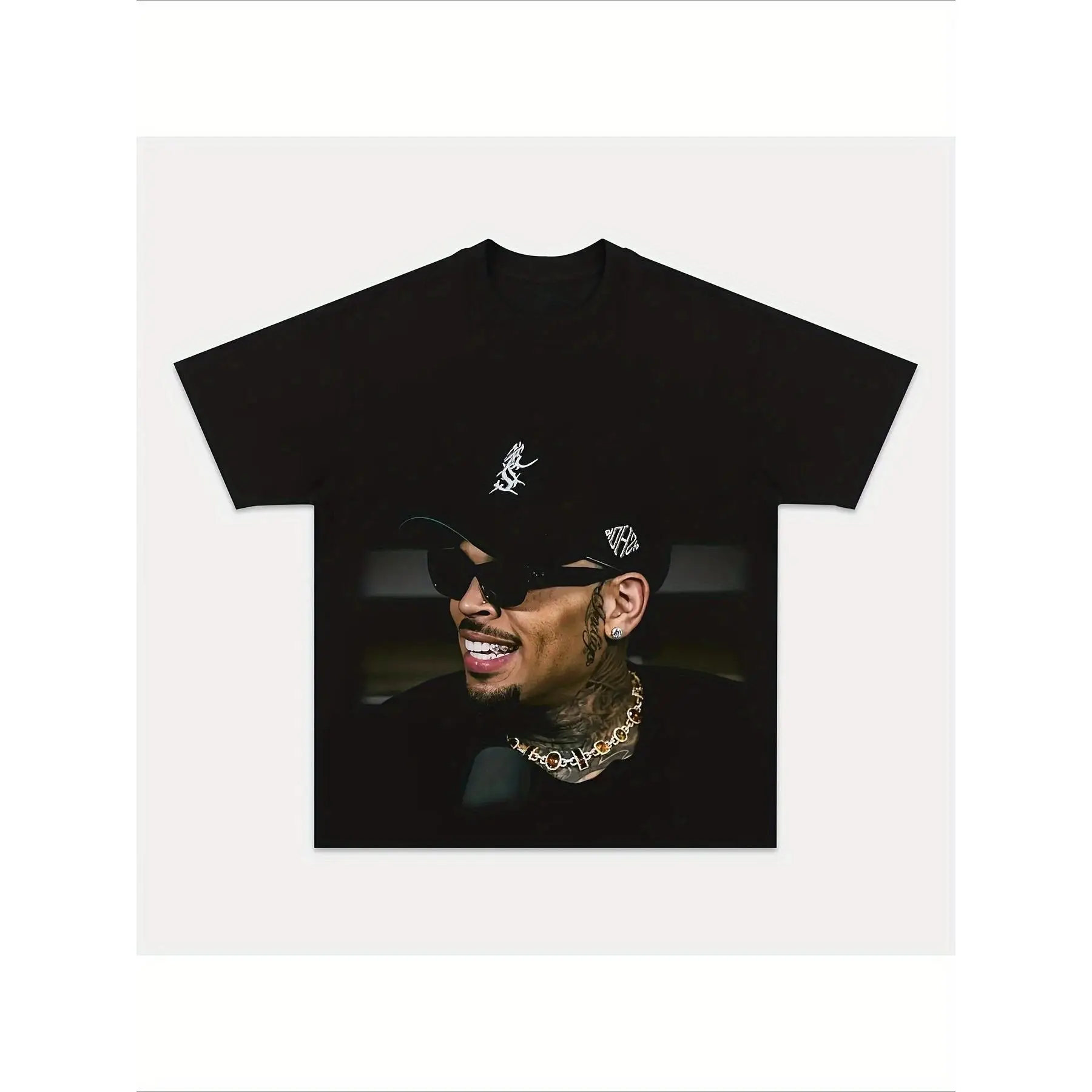 CHRIS BROWN 3 Cotton Men'S Round Neck Short Sleeves T-shirt