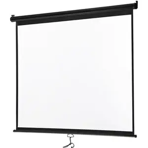 Zeny 72" 4:3 HD Manual PullDown Retractable Projector Screen 4K Movie Theater Black