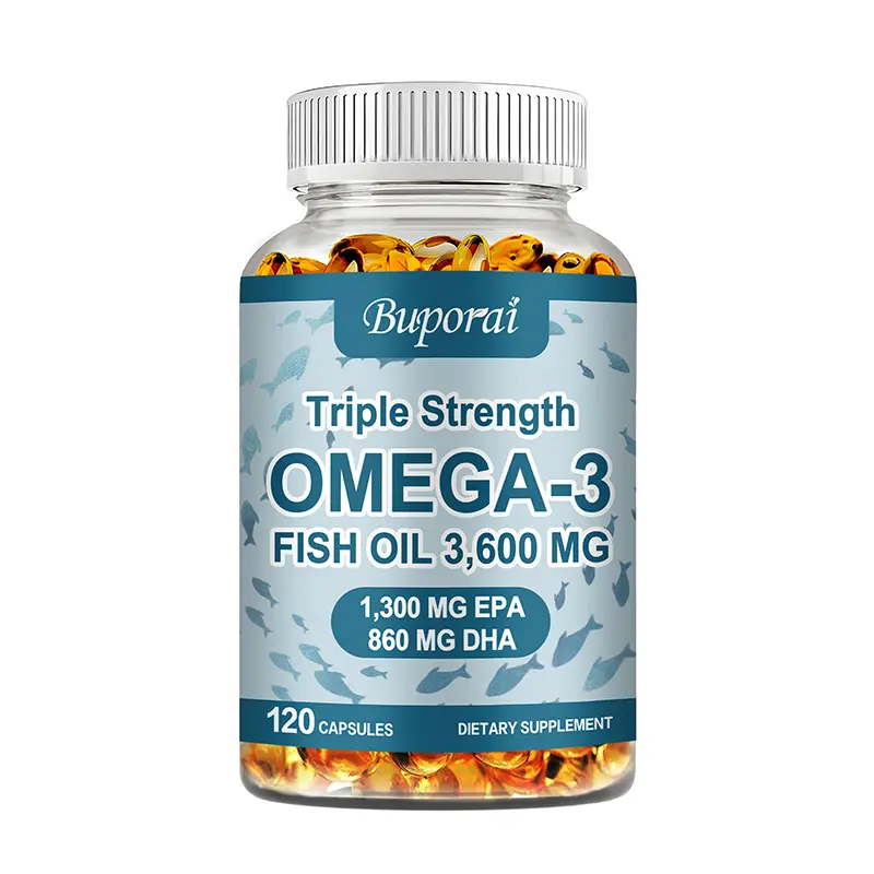 Buporai - Fish Oil Supplement - OMEGA-3 3600MG - Supports Healthy Joints, Eyes, Brain, Immune System - High Absorption Fish Oil