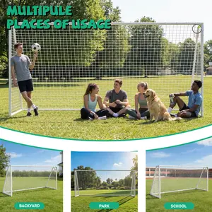 7X16FT Soccer Goal for Backyard Kids Portable Soccer Net with High-Strength Nets